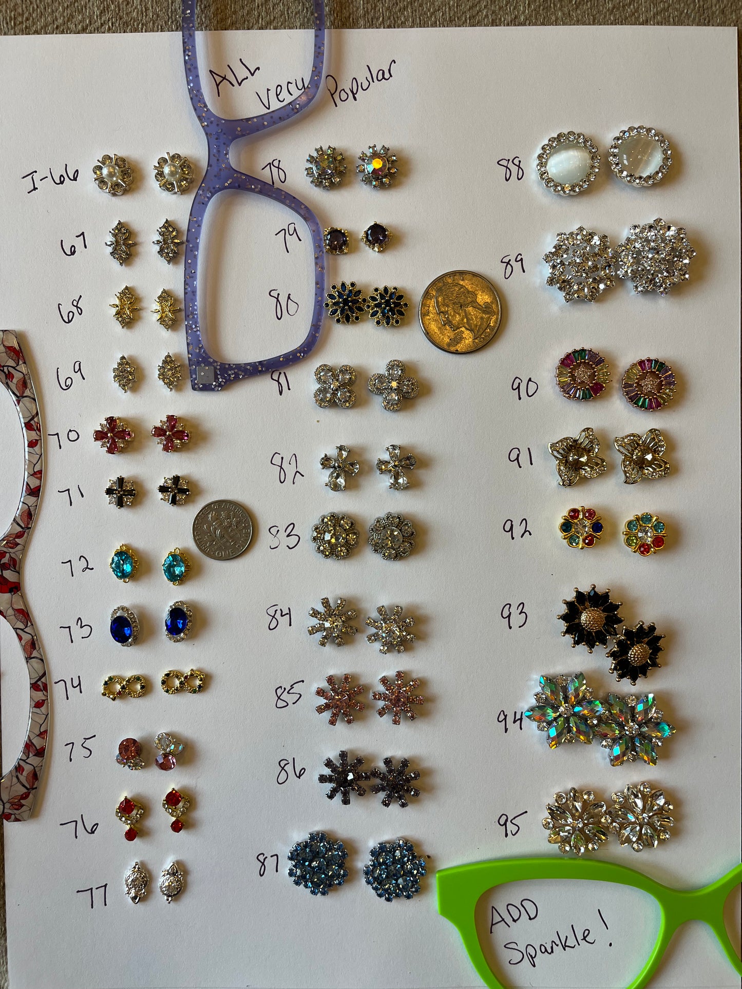 Iridescent Charms I66-I95
